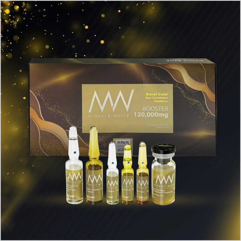 Miracle White 120,000mg Booster - Skin Whitening Injection - Box with vials - Skinae.pk