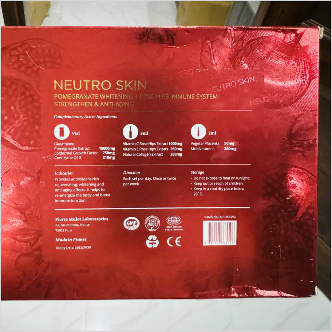 Neutro Skin Pomegranate & Rose Hips Whitening Injections - Skinae