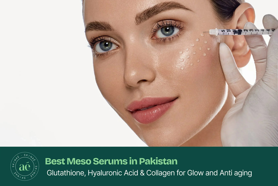 Meso serum skin care collection availabe at Skinae.pk for glow and anti-aging