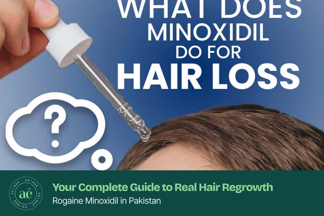 Original Rogaine Minoxidil topical solution extra strength for hair loss treatment Pakistan at Skinae.pk.