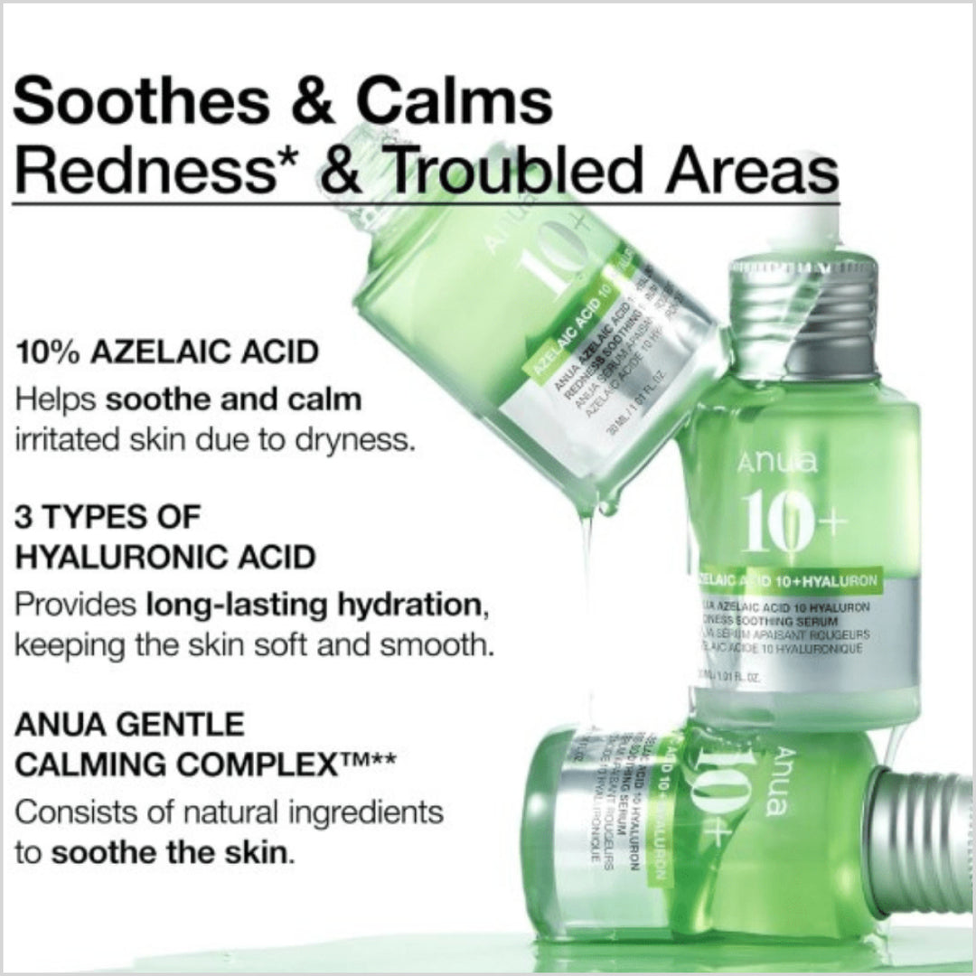 Azelaic Acid 10 Hyaluron Redness Soothing Serum packaging - Skinae