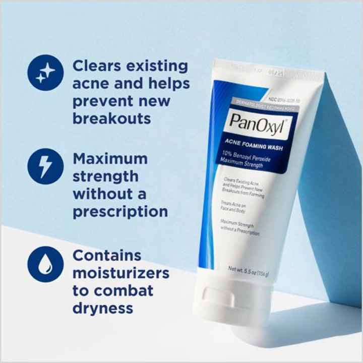 PanOxyl Acne Wash 156g for acne-prone skin - Skinae