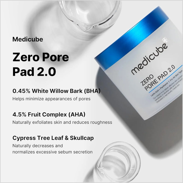 medicube Toner Pads Zero Pore Pad 2.0 for Pore Care - made in South Korea – Skinae