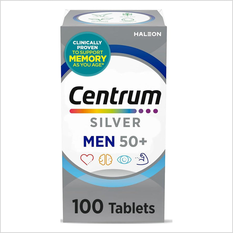 Centrum Silver Men's Multivitamin for Men 50 Plus 100 Tablets - Skinae