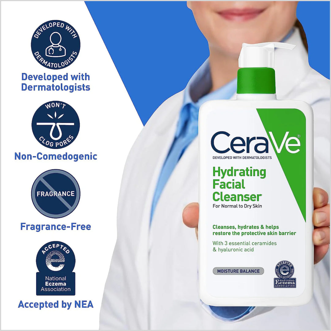CeraVe Hydrating Facial Cleanser 237ml - Made in USA CeraVe