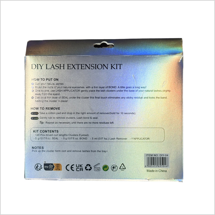 DIY Lash Kit with Sealer Bonder and Remover - Eyelash Extensions Kit Skinae