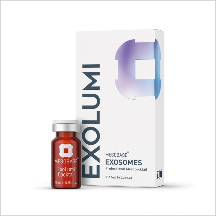 ExoLumi Whitening Exosomes 10ml full box 5 vials for pigmentation and dull skin in Pakistan - Skinae