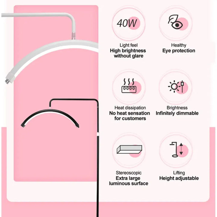 LED Half Moon Light – Professional Wall-Mount Lighting for Salons & Clinics. Skinae