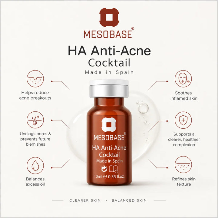 H.A Anti Acne Cocktail for Acne Treatment 10ml - MESOBASE - Made in Spain
