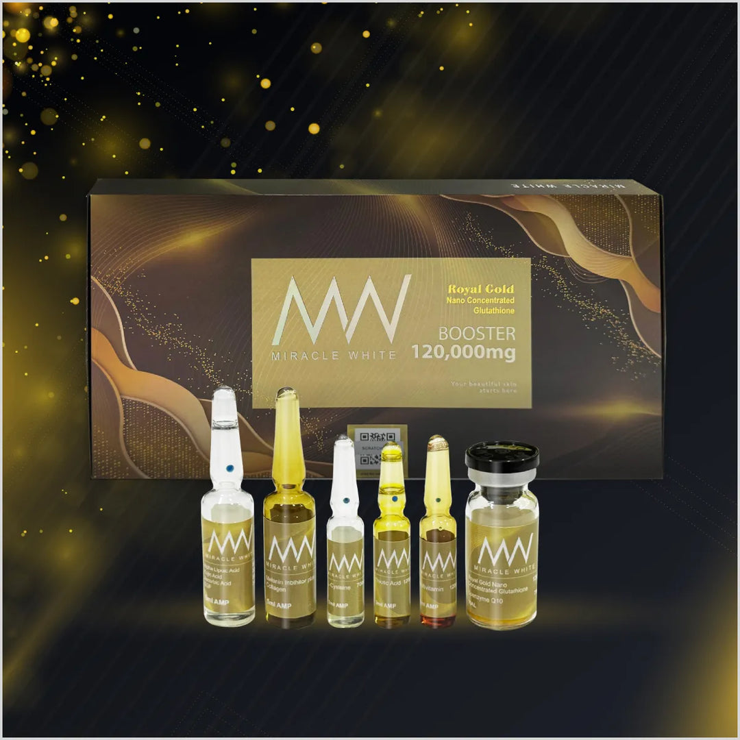 Miracle White 120,000mg Booster - Skin Whitening Injection - Box with vials - Skinae.pk