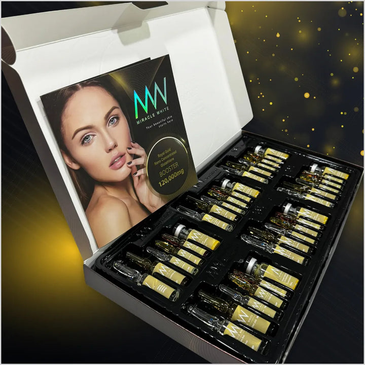 Miracle White 120,000mg Booster - Skin Whitening Injection - Open Box with vials - Skinae.pk
