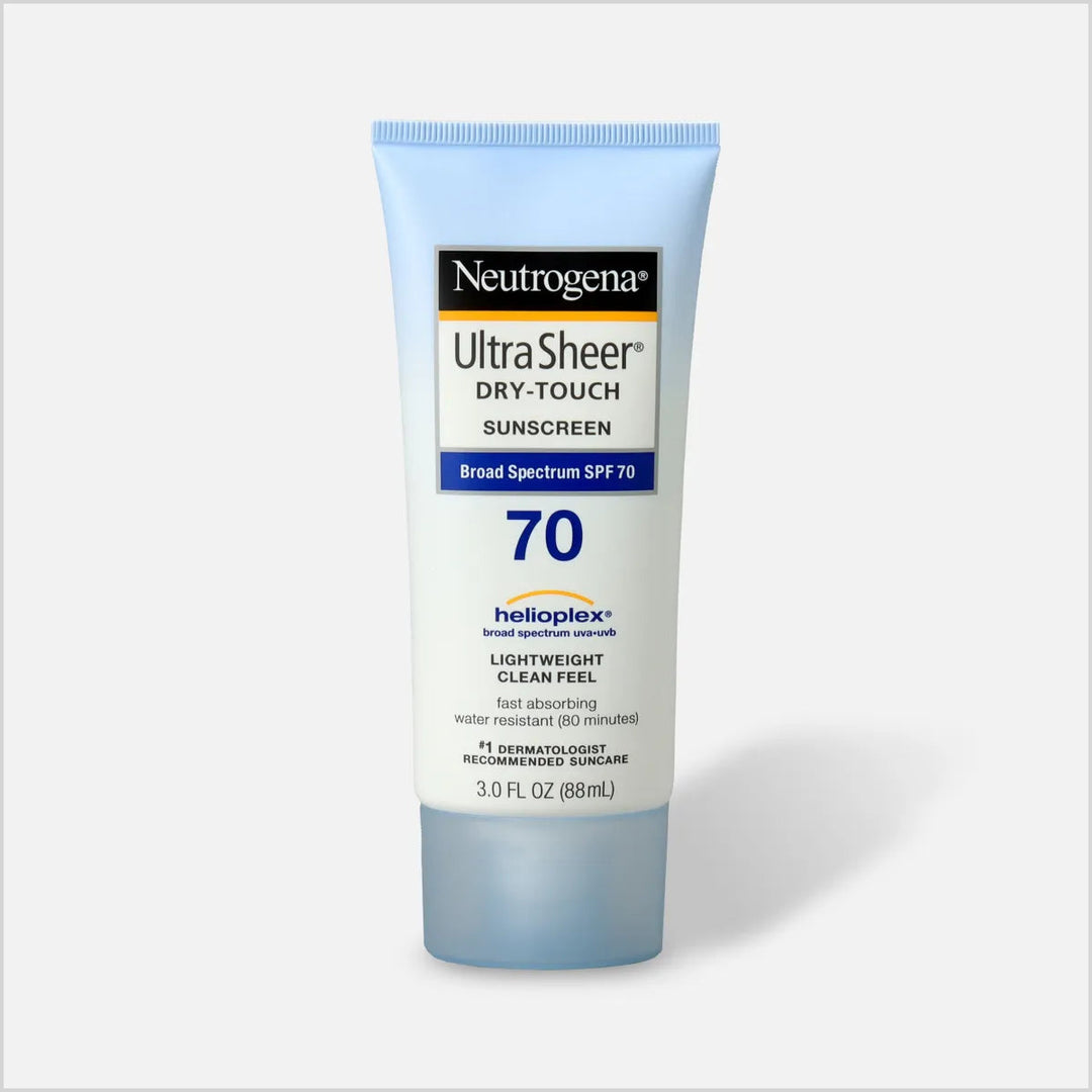 Neutrogena® Ultra Sheer® Dry-Touch Sunscreen Lotion Broad Spectrum SPF 70, 3 Fl. Oz - Made in USA Neutrogena - Skinae.pk