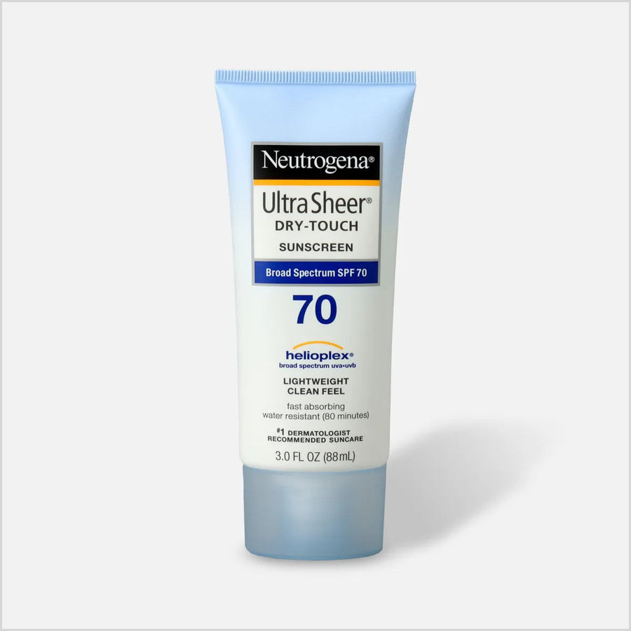 Neutrogena® Ultra Sheer® Dry-Touch Sunscreen Lotion Broad Spectrum SPF 70, 3 Fl. Oz - Made in USA Neutrogena - Skinae.pk