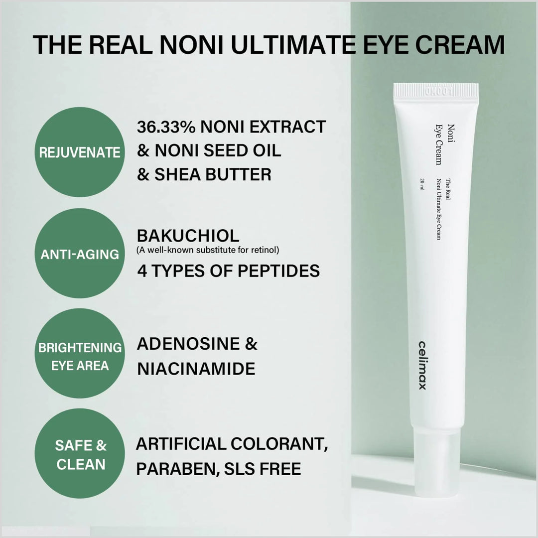 The Real Noni Ultimate Eye Cream for dark circles and fine lines - Skinae