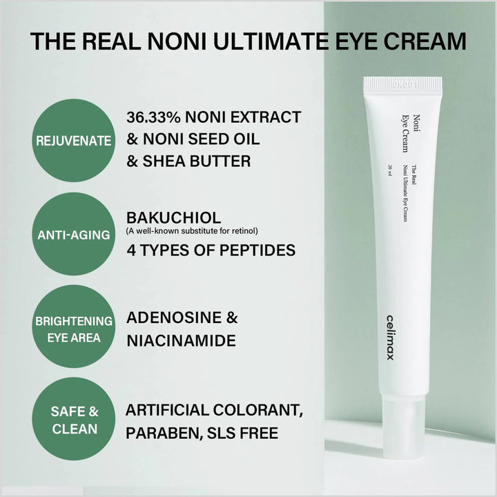 The Real Noni Ultimate Eye Cream for dark circles and fine lines - Skinae