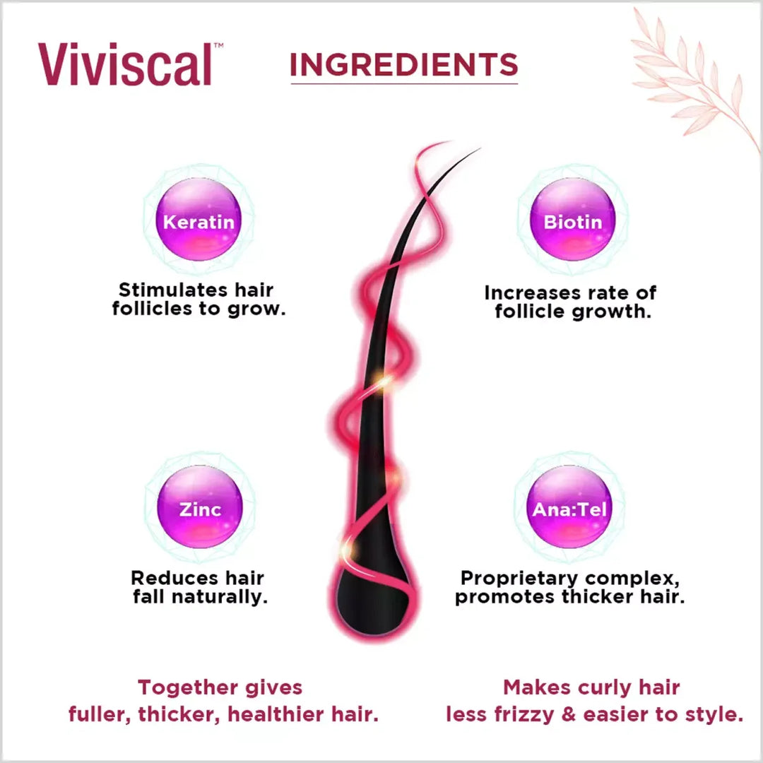 Viviscal hair growth elixir with Ana:Tel plant-based complex